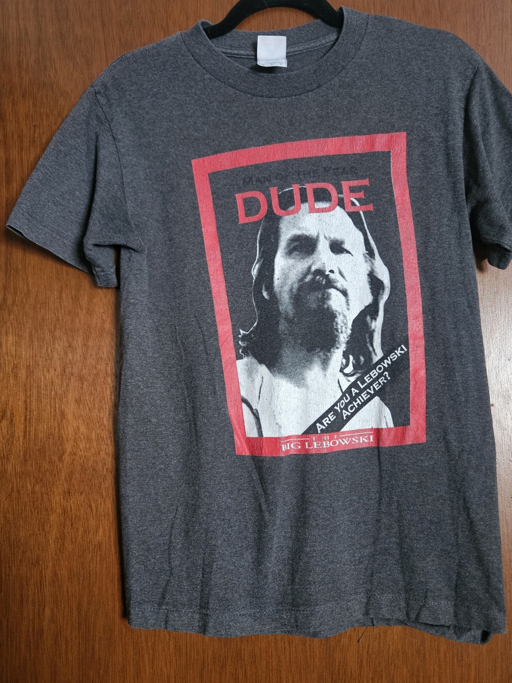 Gray 'Dude' Graphic Short Sleeve Tee - Big Lebowski Inspired